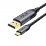 Tech-Protect UltraBoost USB-C uz DisplayPort 1.4 kabelis, 8K 60Hz, 180 cm, melns