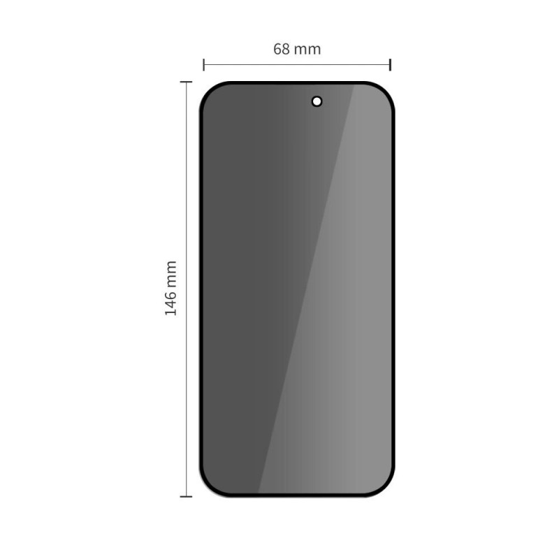 Tech-Protect Glass Spy+ THP4509 privātuma rūdītais stikls Apple iPhone 16 Pro / 17 / 17 Pro (2 gab.)