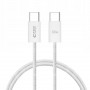 Tech-Protect Ultraboost Classic USB-C / USB-C PD kabelis, 60W, 3A, 100 cm, balts