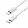 Tech-Protect Ultraboost Classic USB-C / USB-C PD kabelis, 60W, 3A, 100 cm, balts