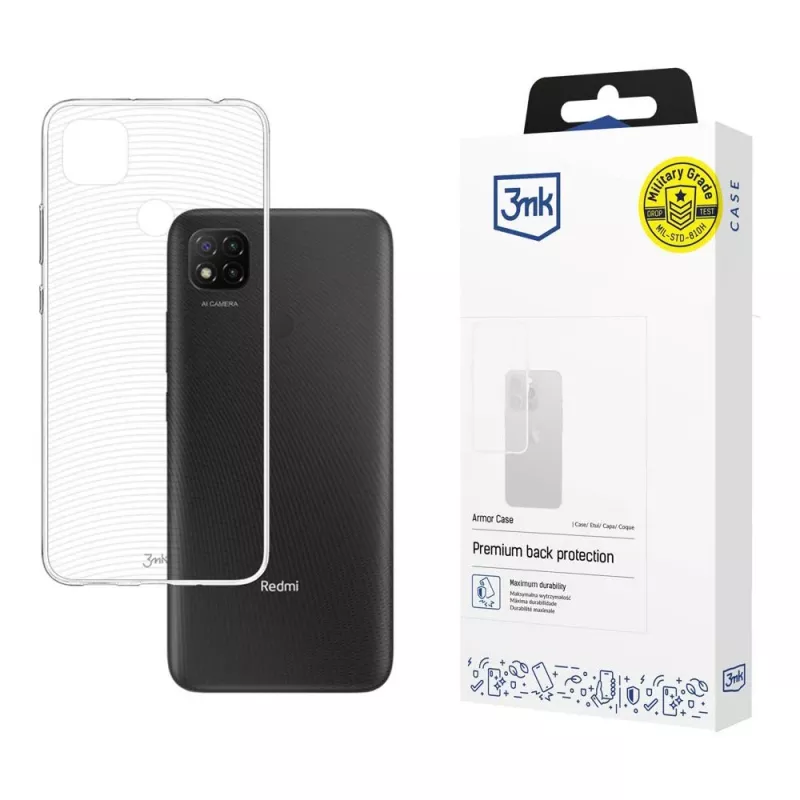 3mk Armor Case Xiaomi Redmi 9C telefona maciņš, caurspīdīgs