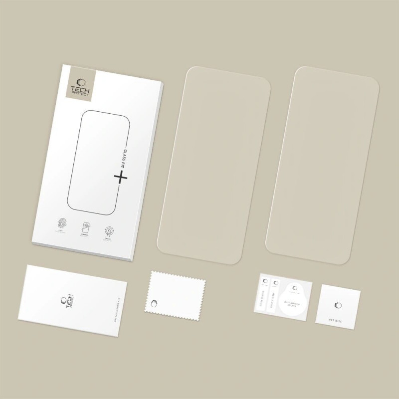 Tech-Protect Glass Fit+ THP4496 rūdītā stikla ekrāna aizsargplēve Apple iPhone 16 Pro Max / 17 Pro Max / 18 Pro Max, caurspīdīga (2 gab.)