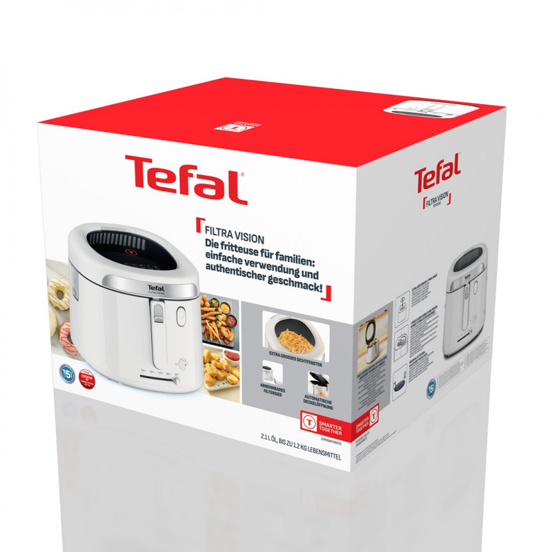 Tefal Filtra Vision FF2541E0 fritieris, 2,1 L, 1900 W, balts