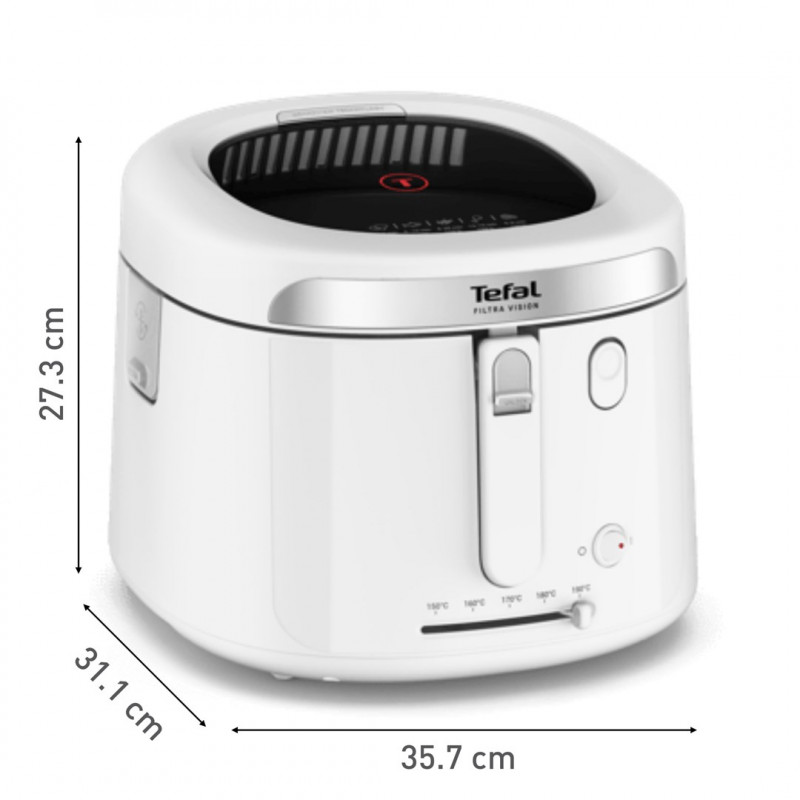 Tefal Filtra Vision FF2541E0 fritieris, 2,1 L, 1900 W, balts
