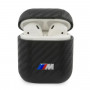 BMW BMA2WMPUCA PU Carbon M Collection vāciņš Apple AirPods 1/2, melns