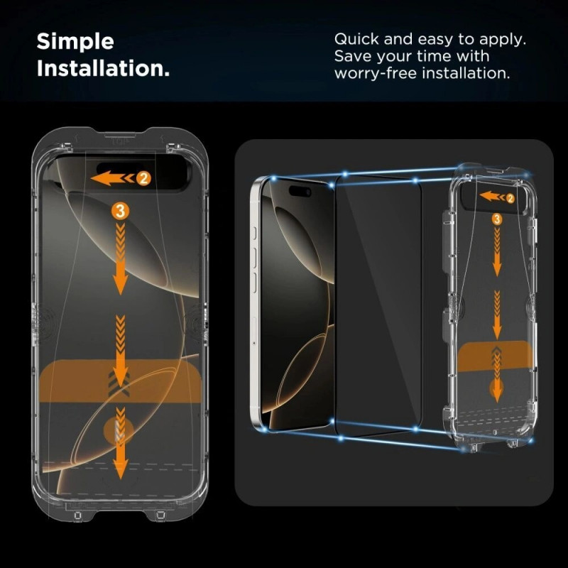 Tech-Protect Quick Set Spy+ privātuma rūdītais stikls Apple iPhone 14 Pro (2 gab.)