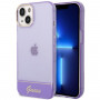 Guess GUHCP14SHGCOU caurspīdīgs cietais futrālis Apple iPhone 14 / 15 / 13 6,1 collu, purpura