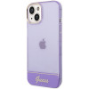 Guess GUHCP14SHGCOU caurspīdīgs cietais futrālis Apple iPhone 14 / 15 / 13 6,1 collu, purpura