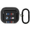 BMW BMA322SWTK vairāku krāsu līniju pārvalks Apple AirPods 3, melns