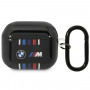 BMW BMA322SWTK vairāku krāsu līniju pārvalks Apple AirPods 3, melns