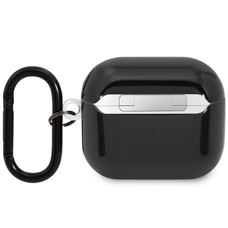 BMW BMA322SWTK vairāku krāsu līniju pārvalks Apple AirPods 3, melns