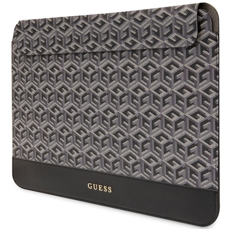 Guess GUCS16HGCFSEK GCube Stripes klēpjdatora maciņš, 16 collas, melns