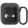 BMW BMA2WMPUCA2 Carbon Double Metal Logo vāciņš Apple AirPods 1/2, melns