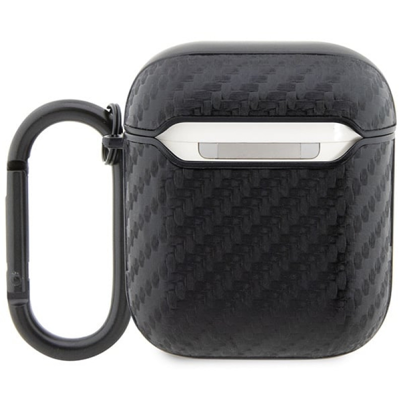 BMW BMA2WMPUCA2 Carbon Double Metal Logo vāciņš Apple AirPods 1/2, melns