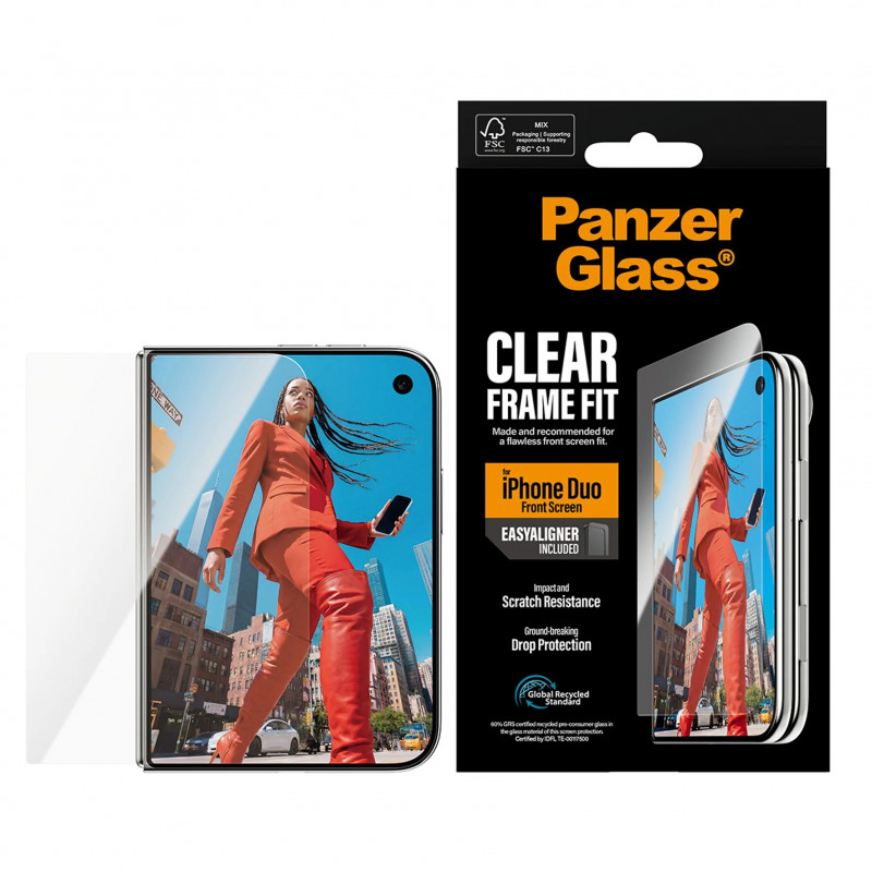 PanzerGlass priekšējā ekrāna aizsargplēve iPhone Duo ar EasyAligner, caurspīdīga