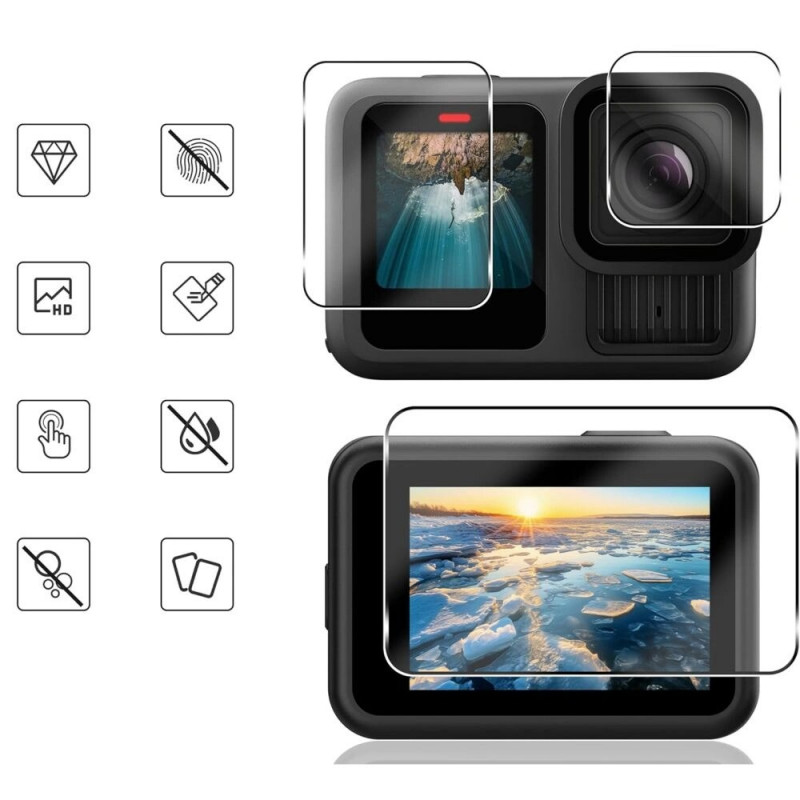 Tech-Protect Glass Fit+ rūdītais stikls GoPro Hero 13 (2 gab.), caurspīdīgs