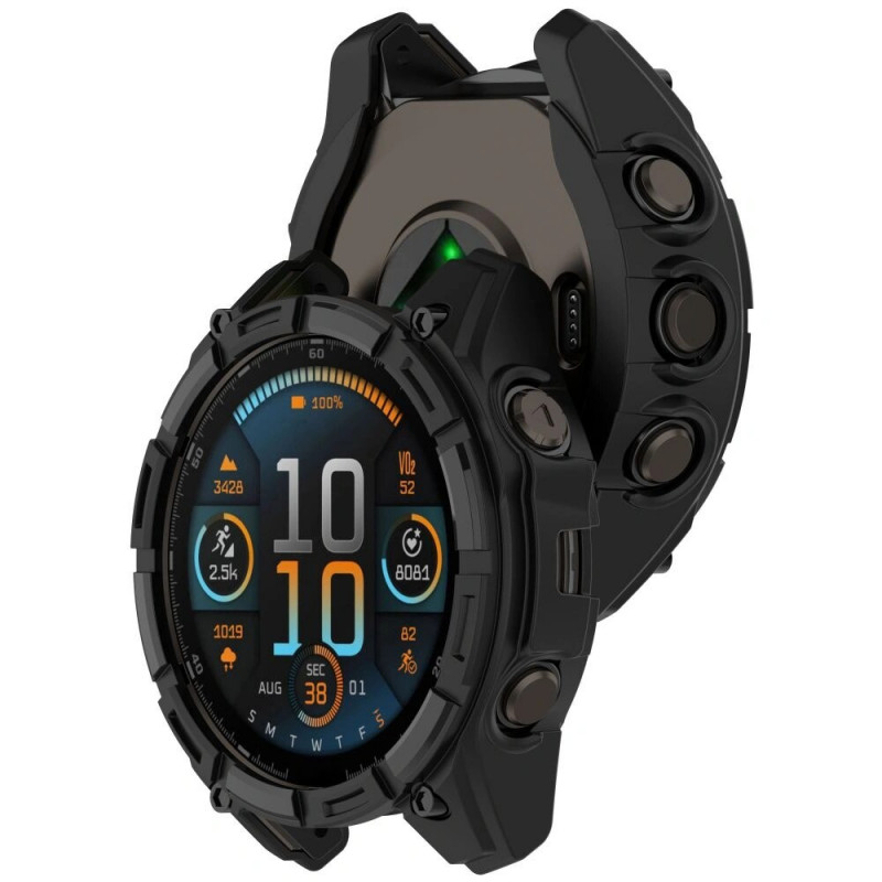Tech-Protect Defense Air korpuss Garmin Fenix 8 47 mm, melns