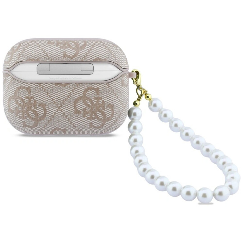Guess 4G Pearl Strap maciņš Apple AirPods Pro 3, rozā