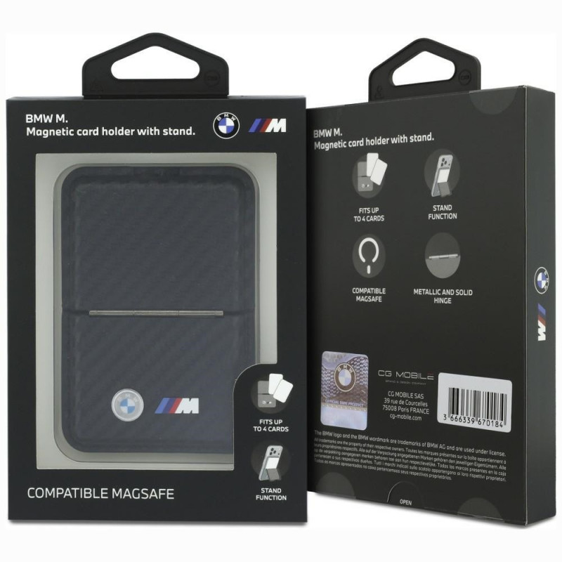 BMW M Carbon Metal Logos MagSafe maks, melns