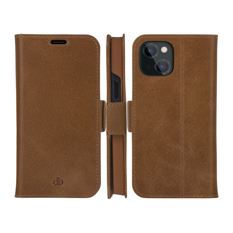 dbramante1928 Copenhagen Slim apvāks ar atlokāmu vāku, graudaina āda, iedeguma krāsā, priekš Apple iPhone 13 mini (CS54GT001324)