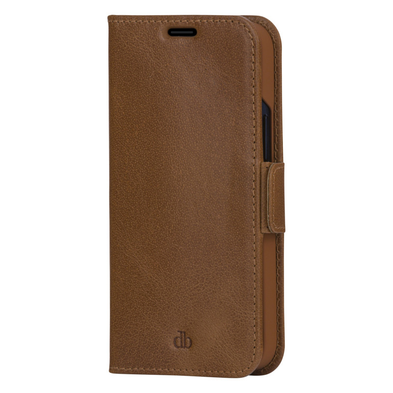 dbramante1928 Copenhagen Slim apvāks ar atlokāmu vāku, graudaina āda, iedeguma krāsā, priekš Apple iPhone 13 mini (CS54GT001324)