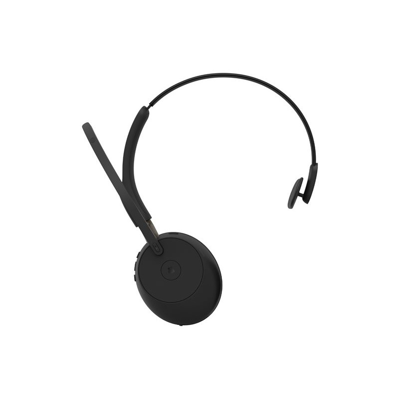Jabra Evolve3 65 Mono austiņas LINK 390a MS ar uzlādes statīvu, Bluetooth, uz auss