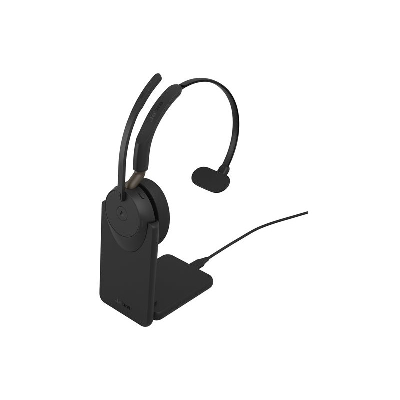 Jabra Evolve3 65 MS Mono austiņas ar mikrofonu, Link 390c, uzlādes statīvs, melnas (36599-899-889)