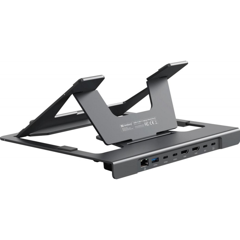 Sandberg USB-C 8in1 klēpjdatora statīvs ar doku (136-83)