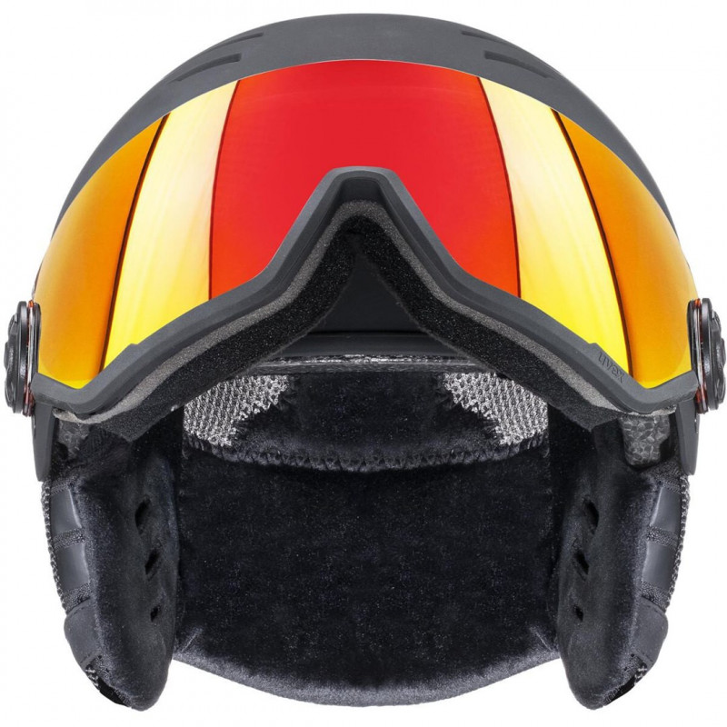 UVEX Wanted Visor slēpošanas ķivere, 58-61 cm (L), melna