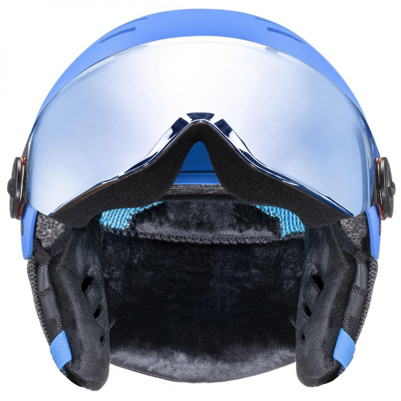 UVEX Rocket jr. Visor bērnu slēpošanas ķivere, zila matēta