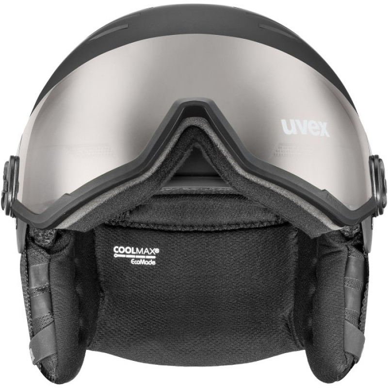 UVEX Wanted Visor pro V slēpošanas ķivere, melna matēta