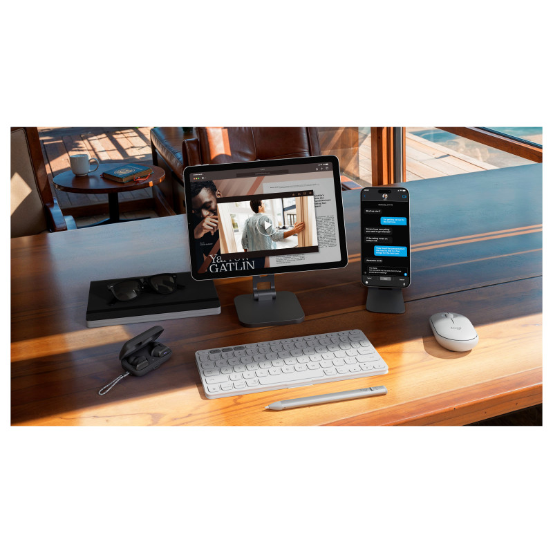 Logitech Keys-To-Go 2 iPad tastatūra (920-013009), Pale Grey, Šveices izkārtojums