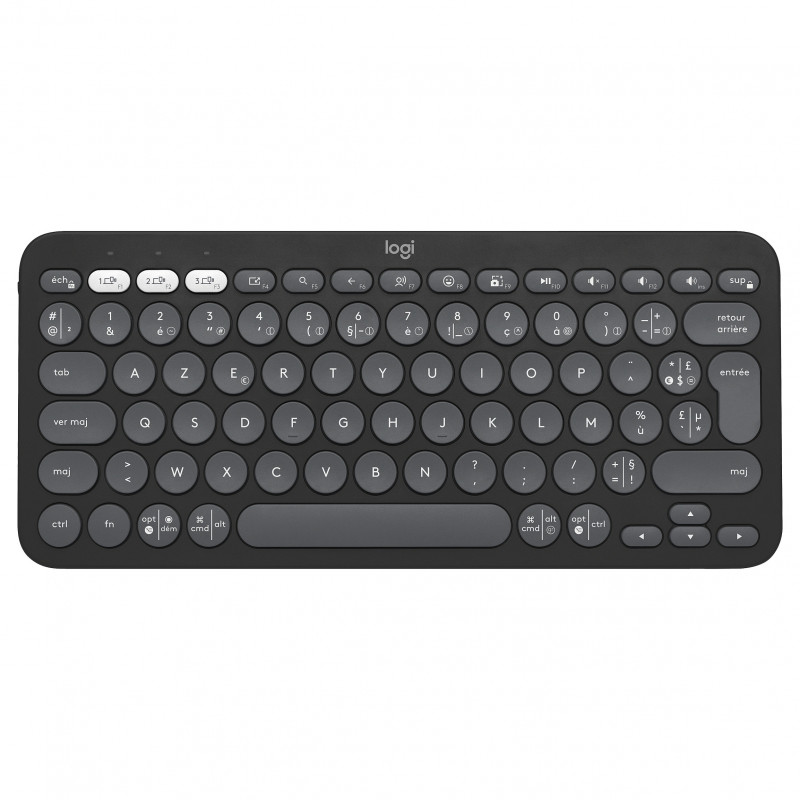 Logitech Pebble Keys 2 K380s Bluetooth tastatūra (920-011803), grafīta, franču izkārtojums