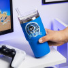 Paladone PP15504AB Astro Bot ceļojuma krūze, 600 ml, zila