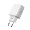 Tech-Protect NC20W 1 portu USB-C sienas lādētājs PD20W ar USB-C / USB-C kabeli, balts