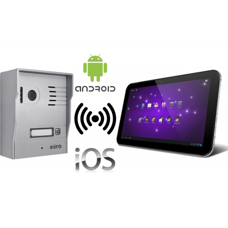 EURA IVP-02C7 Lutra IP video domofons, virsmas montāža, poļu serveris
