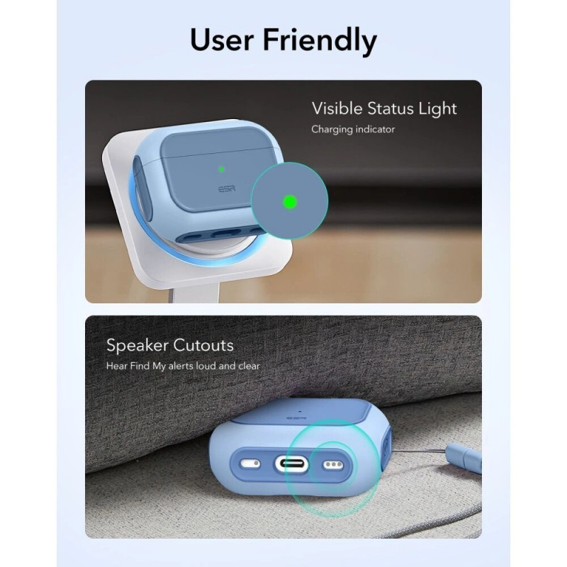 ESR Orbit HaloLock MagSafe vāciņš Apple AirPods Pro 3, Powder Blue