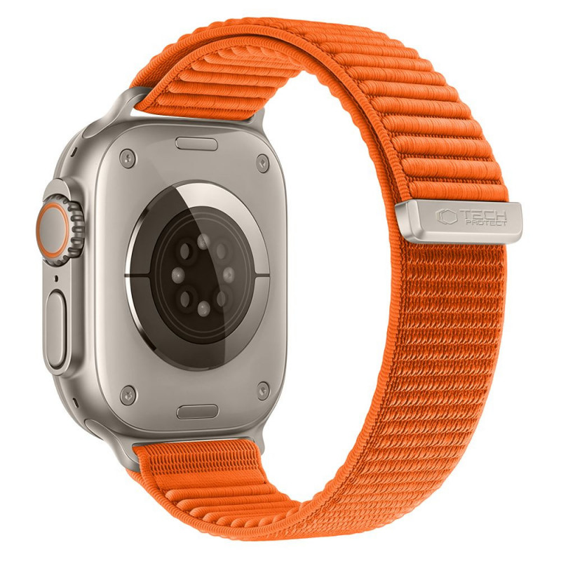 Tech-Protect Nylonloop Apple Watch 8 / 9 / 10 / 11 / 12 / SE / Ultra 44/45/46/49 mm pulksteņa siksniņa, oranža