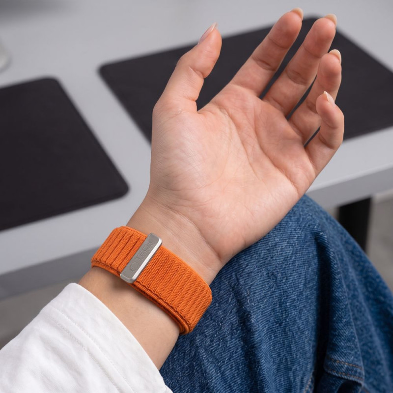 Tech-Protect Nylonloop Apple Watch 8 / 9 / 10 / 11 / 12 / SE / Ultra 44/45/46/49 mm pulksteņa siksniņa, oranža