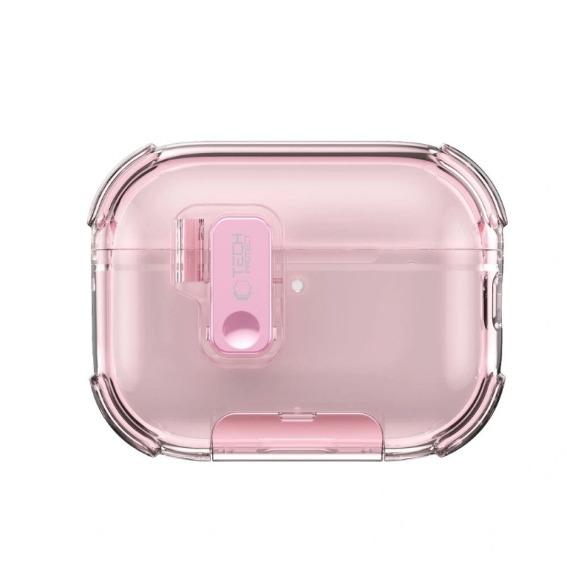 Tech-Protect Bounce Pro Apple AirPods Pro 3 uzlādes futrāļa vāciņš, rozā