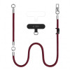 Tech-Protect C10S Rope kroskorpusa un plaukstas telefona auklas komplekts, Burgundy/Titanium