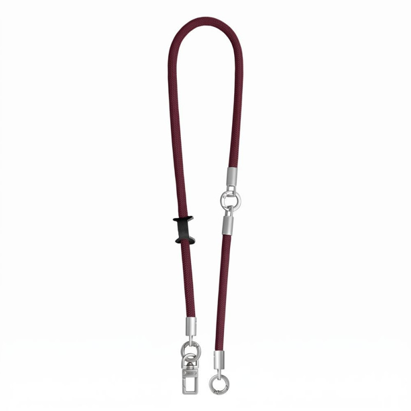 Tech-Protect C10S Rope kroskorpusa un plaukstas telefona auklas komplekts, Burgundy/Titanium