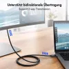 LogiLink CUA0121 USB 3.2 Gen2 Type-C kabelis, C/M uz DP/M, divvirzienu, 8K/60 Hz, metāls, melns, 3 m