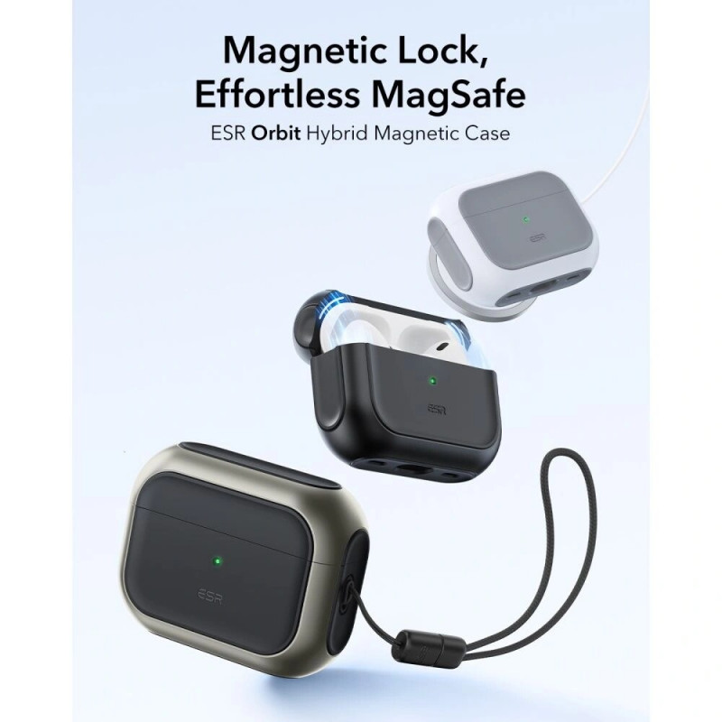 ESR Orbit HaloLock MagSafe vāciņš Apple AirPods Pro 3, titāna