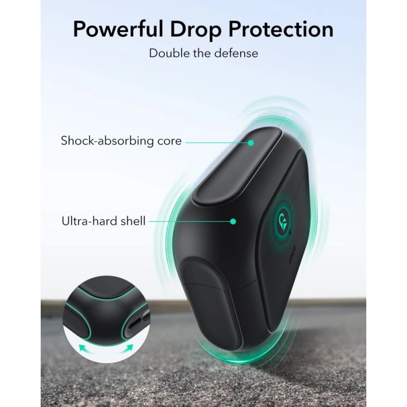 ESR Orbit HaloLock MagSafe futrālis Apple AirPods Pro 3, melns
