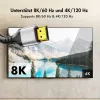 LogiLink CH0124 HDMI kabelis, A/M uz A/M, 8K/60 Hz, 48 Gbps, metāls, neilons, melns/pelēks, 5 m