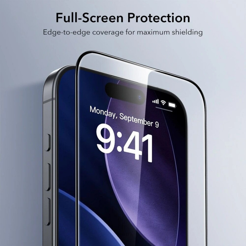 ESR UltraFit rūdītais stikls priekš Apple iPhone 16 Pro / 17, caurspīdīgs (2 gab.) (ESR922)