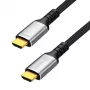 LogiLink CH0126 HDMI kabelis, A/M uz A/M, 8K/60 Hz, 48 Gbps, metāls, neilons, melns/pelēks, 10 m