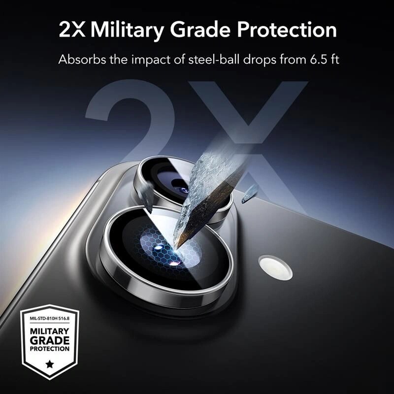 ESR Armorite kameras aizsargs Apple iPhone 16 / 16 Plus / 17, caurspīdīgs (ESR930)