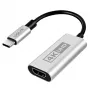 LogiLink CUA0115 USB 3.2 Gen1 Type-C adapteris, C/M uz HDMI-A/F, 4K/60 Hz, metāls, melns/sudrabs, 0,15 m